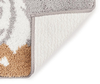 Frosted Forest Gray Nutcracker Bath Rug