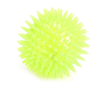Green Spike Ball LED Light-Up Dog Toy 