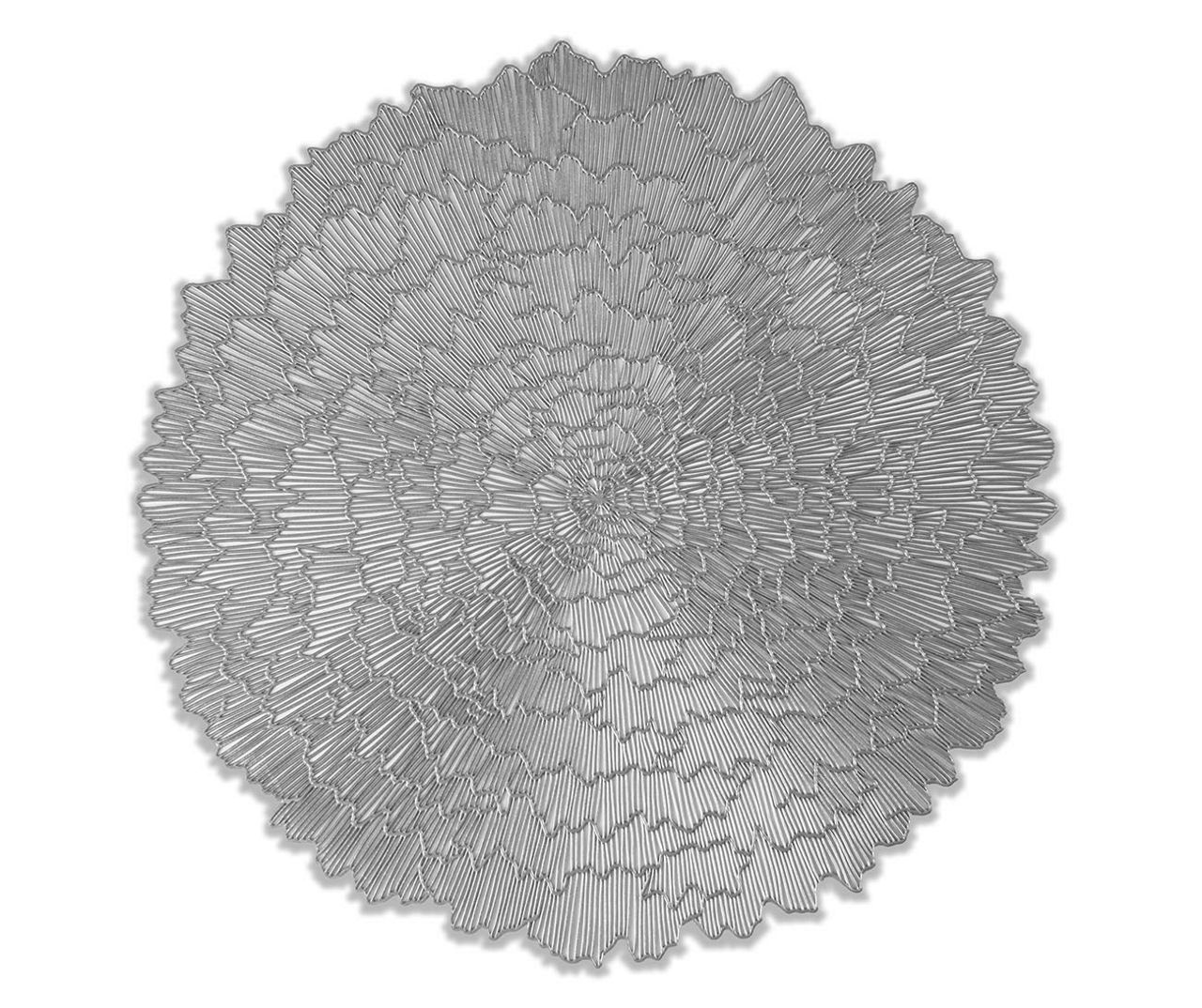 Bondi Silver Abstract Round Pressed Vinyl Placemats, 4Pack Big Lots