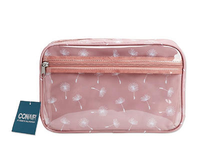 Pink Dandelion Cosmetic Bag