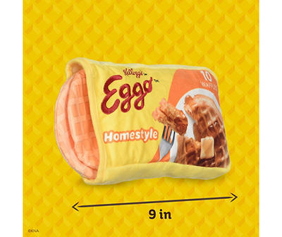 Eggo Waffle & Box Plush Squeaker Dog Toy