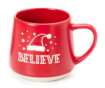 "Believe" Red Santa Hat Mug, 19 Oz.