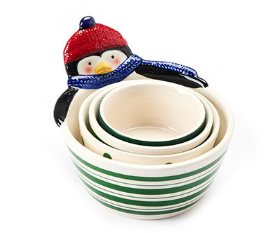 Penguin Ceramic 4-Piece Measuring Cup Set