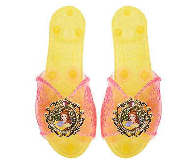 Yellow & Pink Princess Belle Kids' Costume Shoes