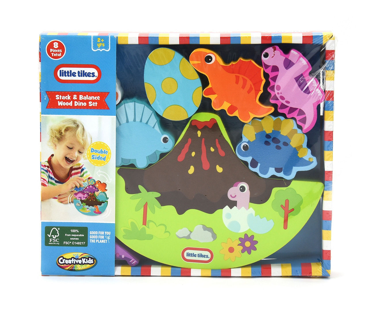 Creative Kids Little Tikes Stack Balance 8 Piece Wood Dino Play Set Big Lots