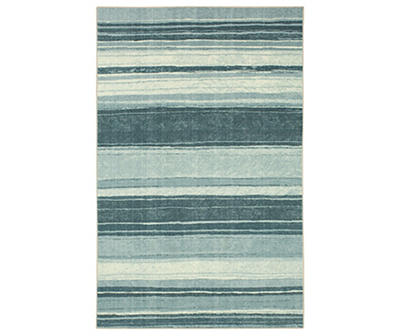 Rainbow Blue Stripe Accent Rug, (30" x 46")