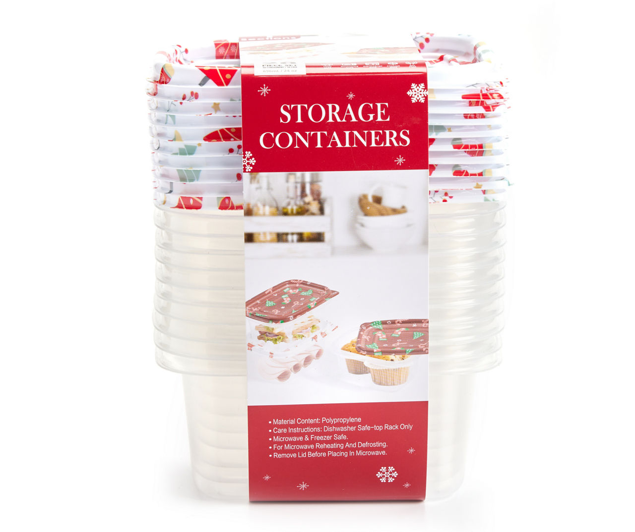 Set of Three Holiday Storage Containers