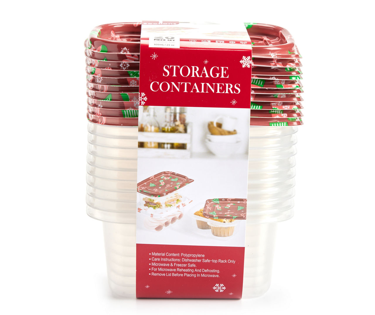 Holiday 20-Piece Meal Prep Container Set