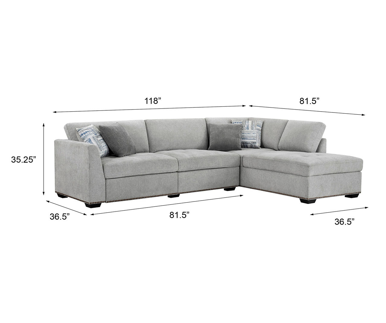 Big lots deals black sectional