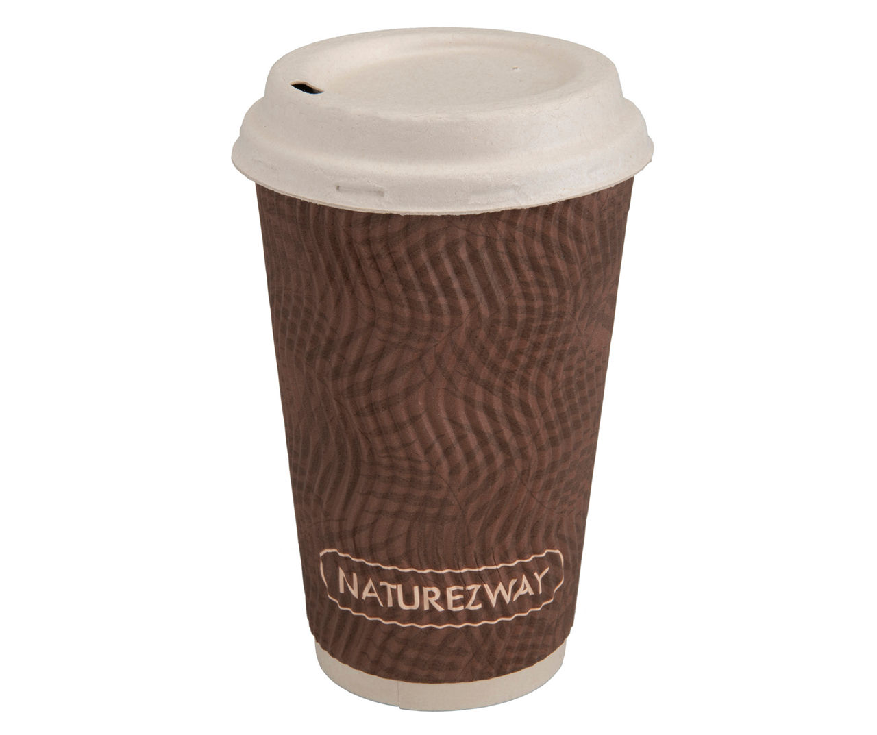 Naturezway 16 Oz. Compostable Hot & Cold Cups with Lids, 30-Count