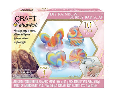 DIY Rainbow Bubbly Bar Soap Set