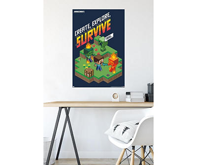 "Create, Explore, Survive" Poster, (22.3" x 34")