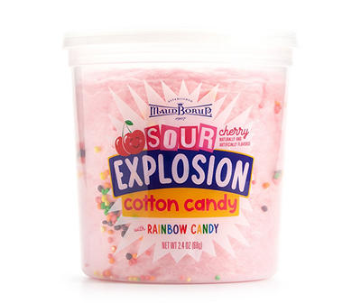 Sour Explosion Cherry Cotton Candy, 2.4 Oz.