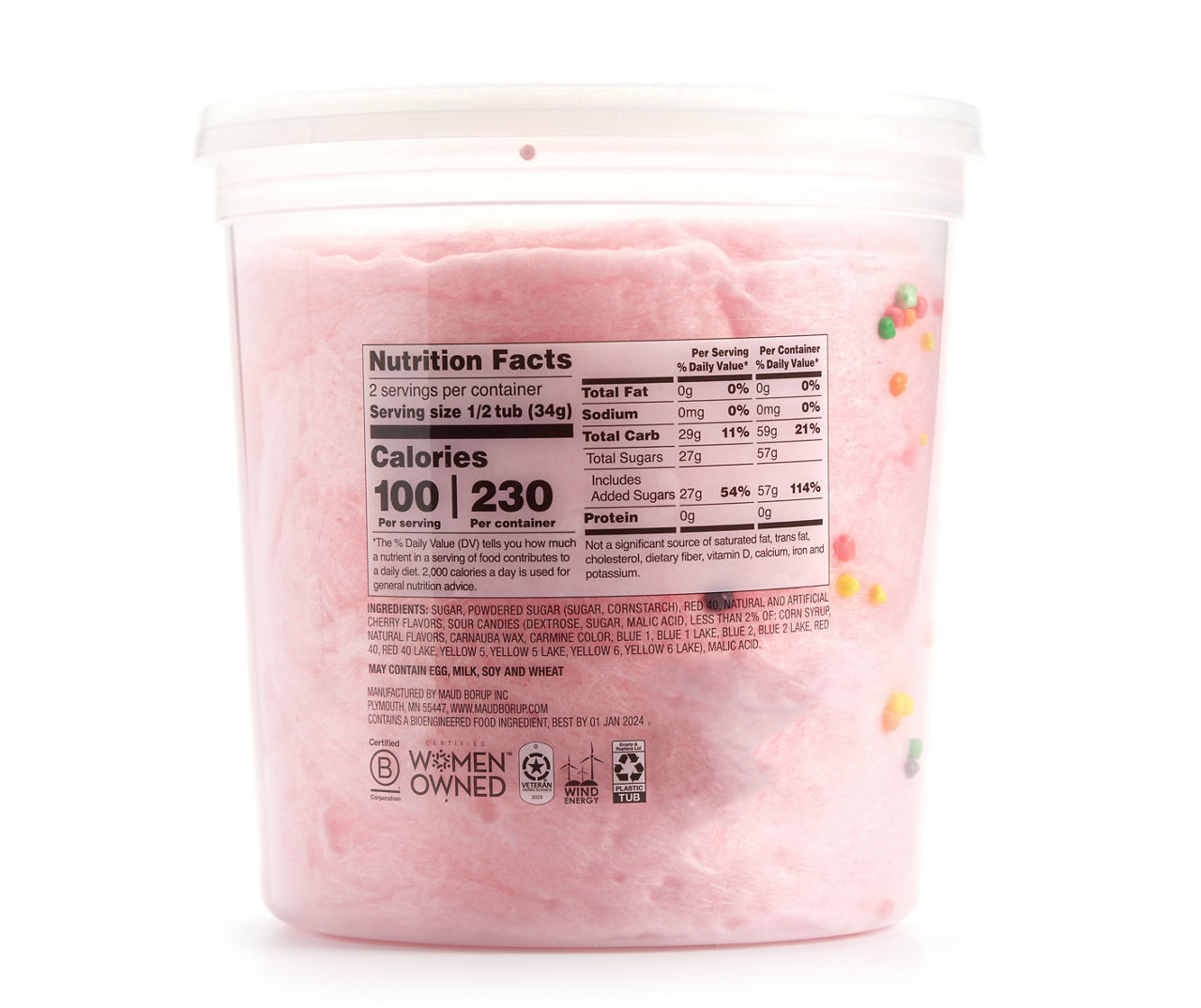 Sour Explosion Cherry Cotton Candy, 2.4 Oz.