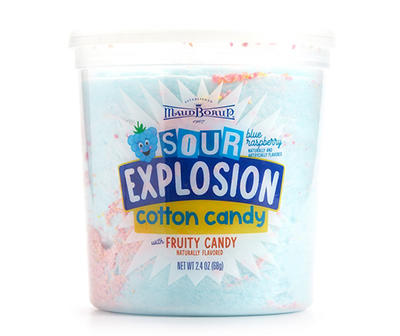 Sour Explosion Blue Raspberry Cotton Candy, 2.4 Oz.