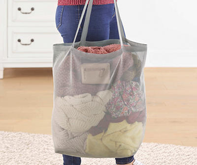 Gray X-Large Mesh Tote Bag