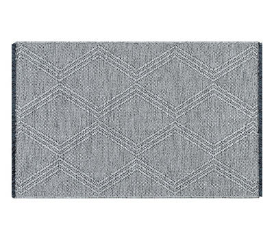 Ariana Stone Gray Geometric Washable Area Rug, (2' x 3')