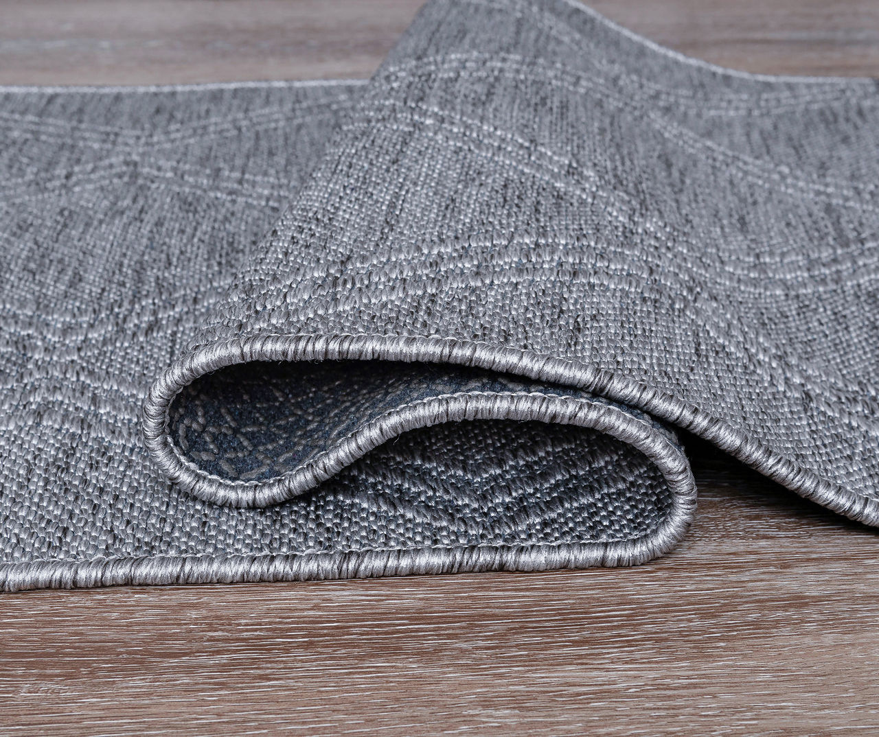 Ariana Stone Gray Geometric Washable Area Rug, (2' x 3')