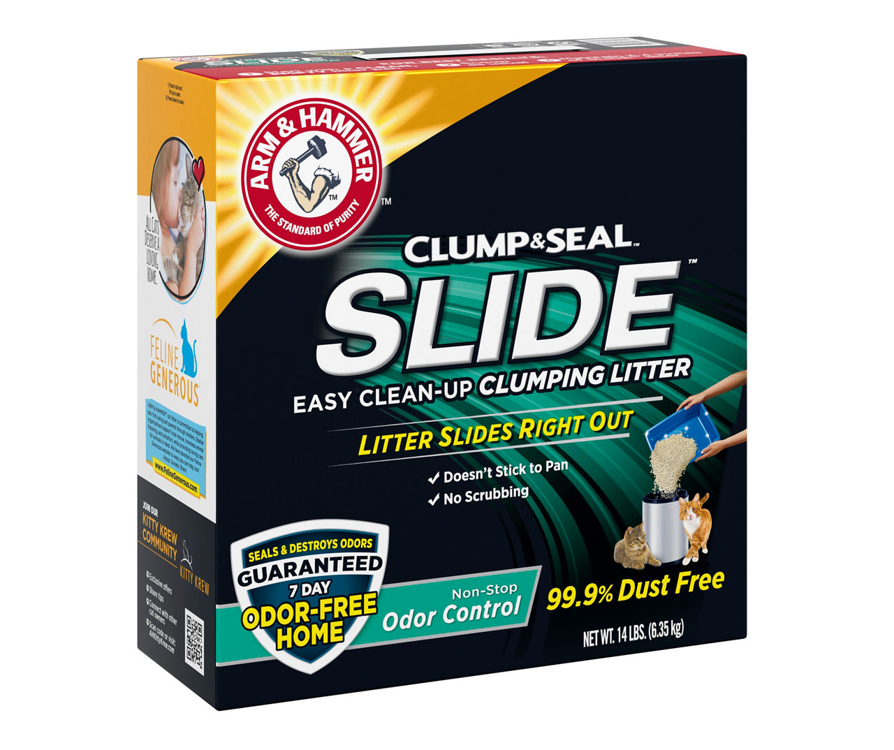 Arm Hammer Clump Seal Slide Non Stop Odor Control Cat Litter 14 Lbs. Big Lots