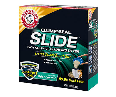 Clump & Seal Slide Non-Stop Odor Control Cat Litter, 14 Lbs.
