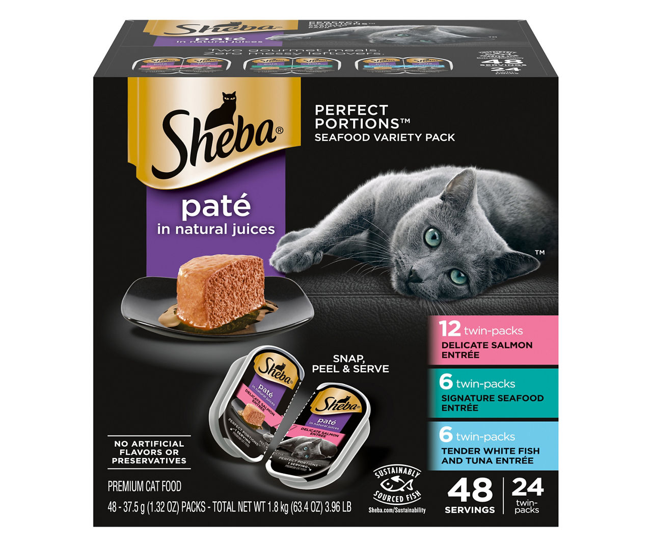 Sheba Perfect Portions Seafood Variety Cat Food 24 Pack Big Lots