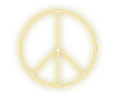 Glow-Up Peace Sign LED Wall Light