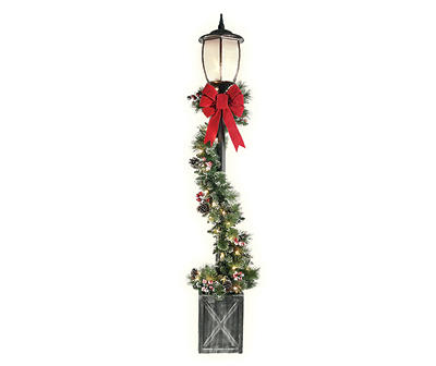 7.5' Greetings LED Lamp Post with Bow