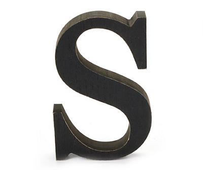 "S" Monogram Black Letter Tabletop Decor