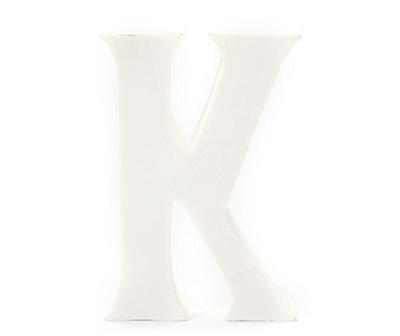 "K" Monogram Faux Marble Letter Tabletop Decor