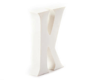 "K" Monogram Faux Marble Letter Tabletop Decor