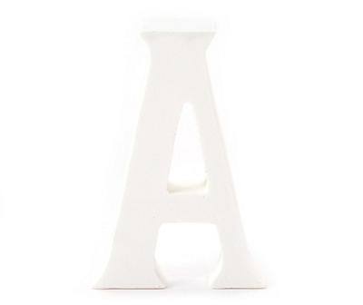 "A" Monogram Faux Marble Letter Tabletop Decor