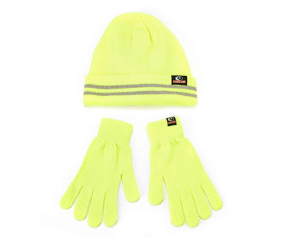 Mossy Oak Stripe Beanie & Gloves Set