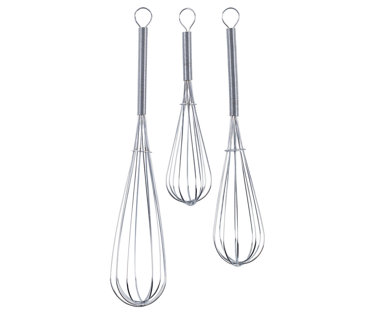 Good Cook Stainless Steel Whisks, 3-Pack