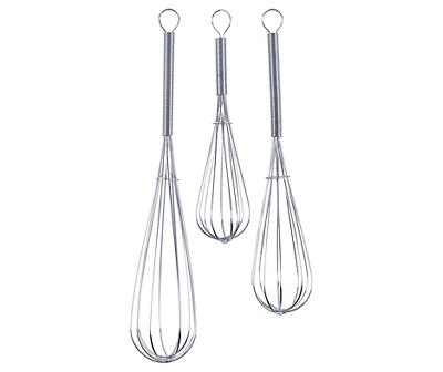 Stainless Steel Whisks, 3-Pack