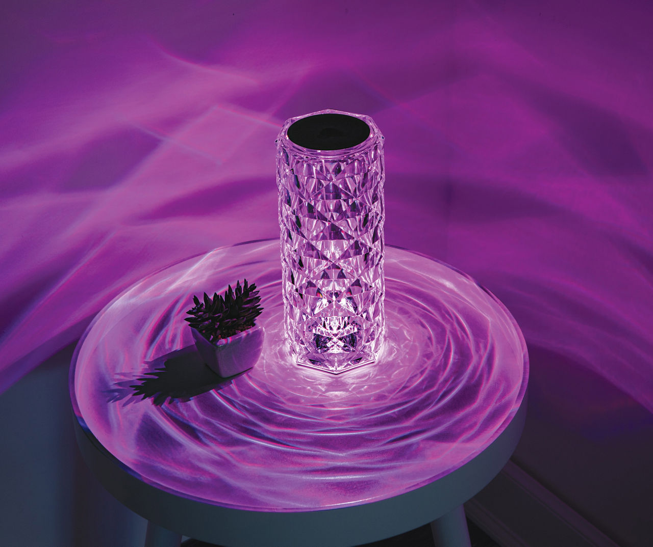 KaleidoGlow  LED Crystal Projection Table Lamp • Showcase US