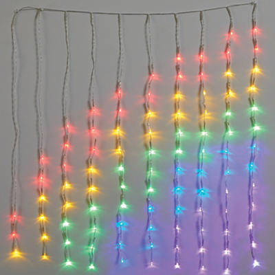 Glow-Up Rainbow LED Curtain Light Set, (2.8' x 2.13')