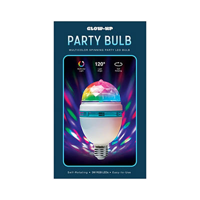 Glow-Up RGB Self-Rotating LED Party Bulb