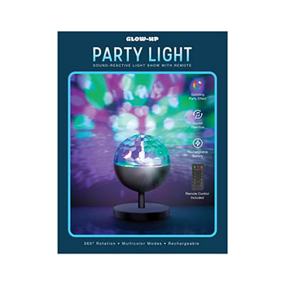 Glow-Up Multi-Color Sound-Reactive LED Party Light with Remote