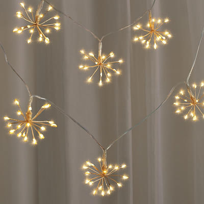 Glow-Up Warm White Starburst LED Fairy Light Set, 160-Lights