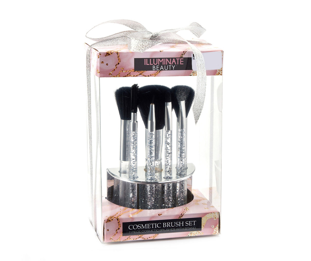 Silver 7-Piece Cosmetic Brush Set