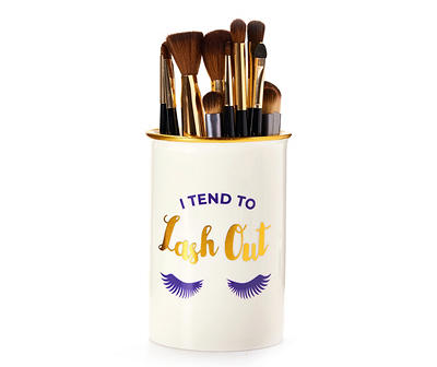 "I Tend To Lash Out" Cosmetic Brush Holder