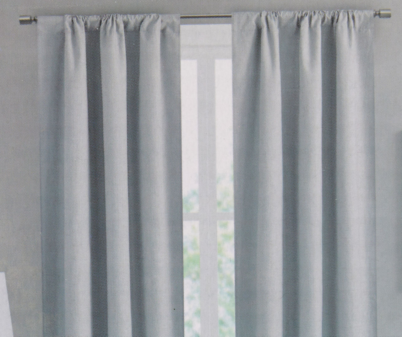 Silver Room-Darkening Curtain Panel, (84")