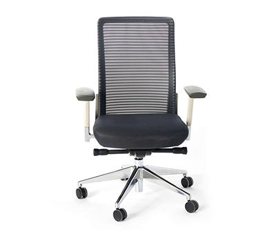 Eon White & Black Rolling Office Chair