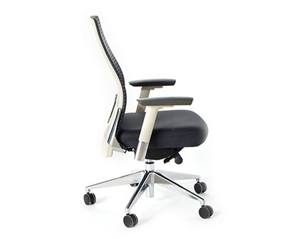 Eon White & Black Rolling Office Chair