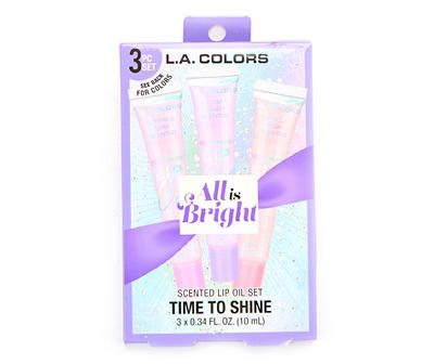All is Bright Time to Shine 3-Piece Scented Lip Oil Set
