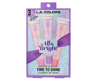 All is Bright Time To Shine 3-Piece Scented Lip Oil Set