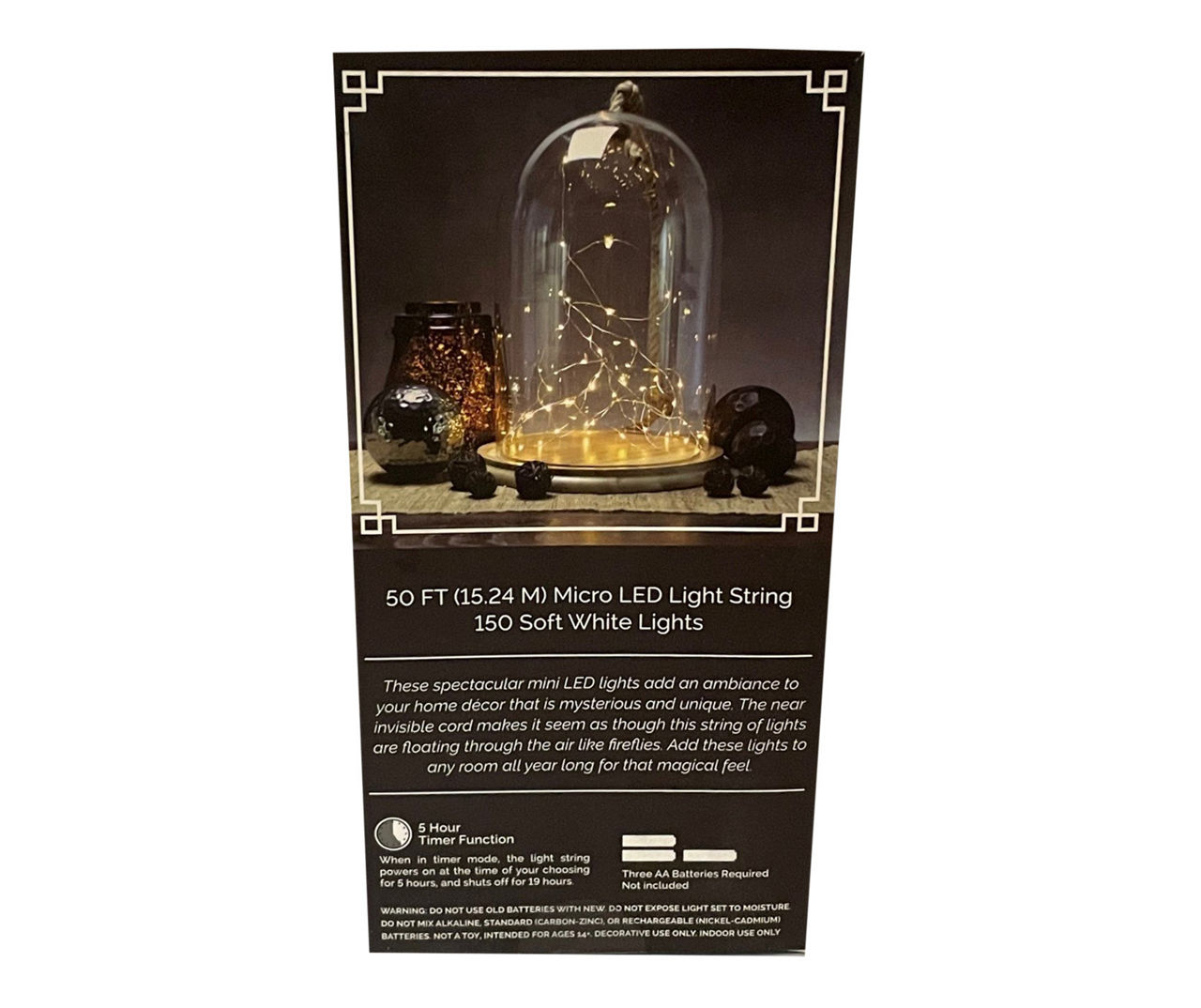 50' Warm White LED Fairy String Light