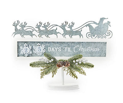 Frosted Forest "Days Til Christmas" Santa & Deer Countdown Calendar
