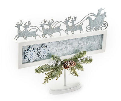 Frosted Forest "Days Til Christmas" Santa & Deer Countdown Calendar