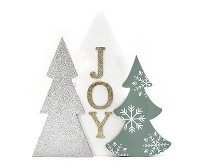 Frosted Forest "Joy" Glitter Tree Tabletop Decor